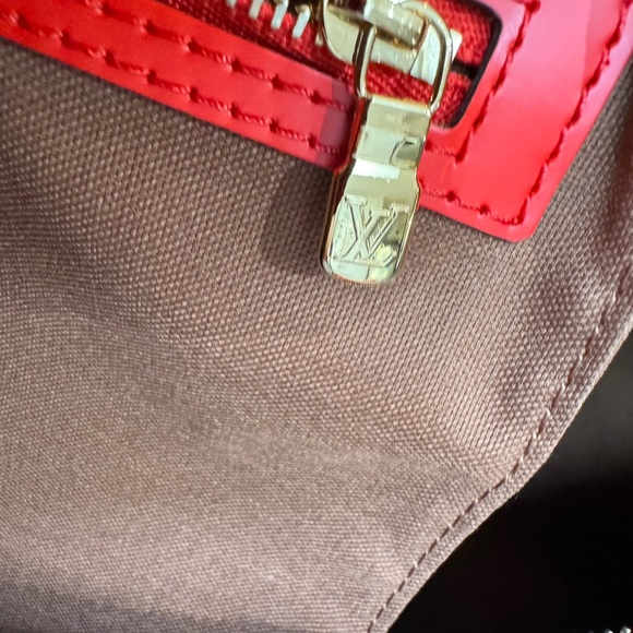 Louis Vuitton Monogram Keepall 50 Boston Travel Hand Bag RARE RED - Picture 9 of 16